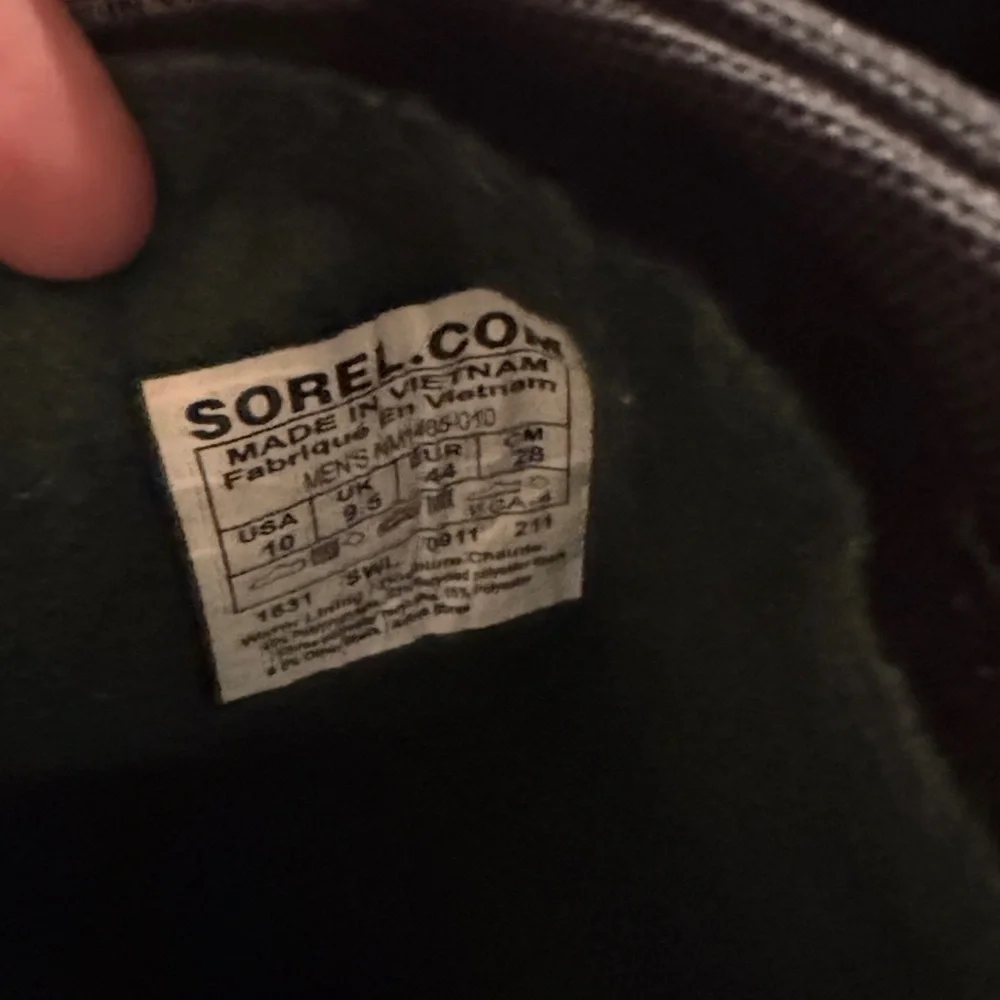 Sorel Adult Black Snow Boots
